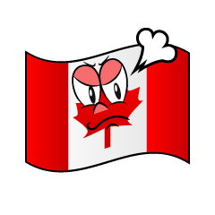 Bandera Canadiense Enojada