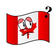 Bandera Canadiense Pensativa