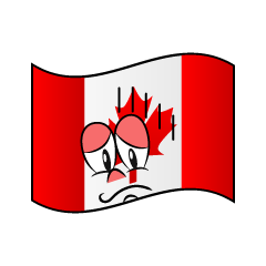 Bandera Canadiense Deprimida