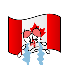 Bandera Canadiense Llorando