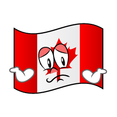 Bandera Canadiense Preocupada