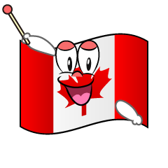 Bandera Canadiense Hablando