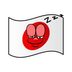 Sleeping Japanese Flag