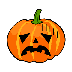 Depressed Halloween Pumpkin