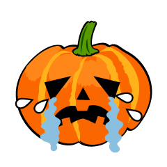 Crying Halloween Pumpkin