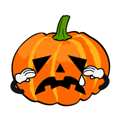 Sad Halloween Pumpkin