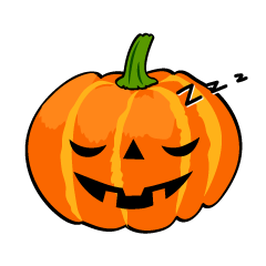 Sleeping Halloween Pumpkin