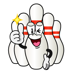 Thumbs up Bowling Pin