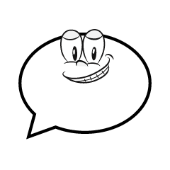 Grinning Speech Bubble