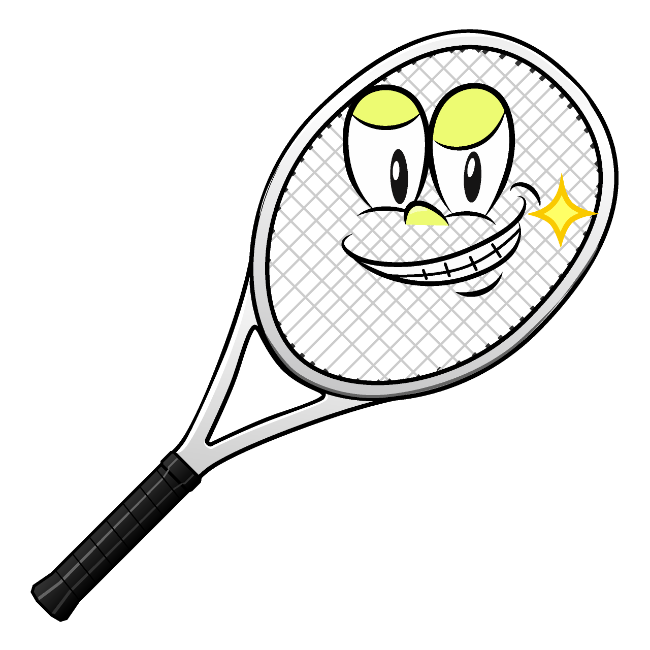 Grinning Tennis Racket