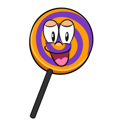 Smiling Halloween Lollipop