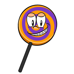 Grinning Halloween Lollipop