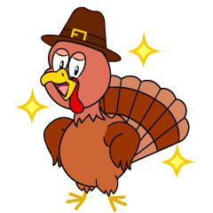 Glitter Thanksgiving Turkey