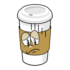 Depressed Paper Cup Coffee