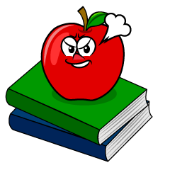 Angry Apple and Book