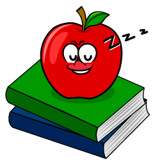 Sleeping Apple and Book