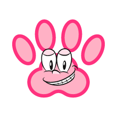 Grinning Paw Print