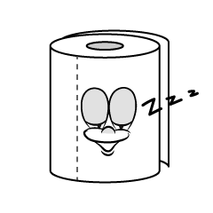 Sleeping Toilet Paper