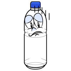 Depressed Plastic Bottle