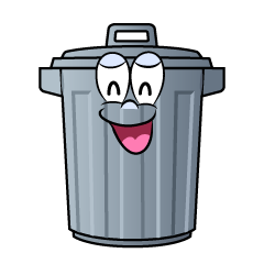 Smiling Trash Can