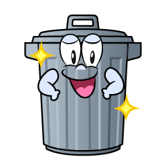 Glitter Trash Can
