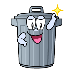 Posing Trash Can