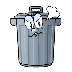 Angry Trash Can