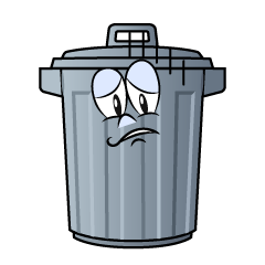 Depressed Trash Can