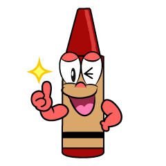 Thumbs up Crayon