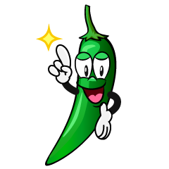 Posing Green Chili